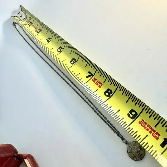 Vintage Sterling Silver Sand Dollar Pendant Necklace Beach Nautical Jewelry - Picture 13 of 16